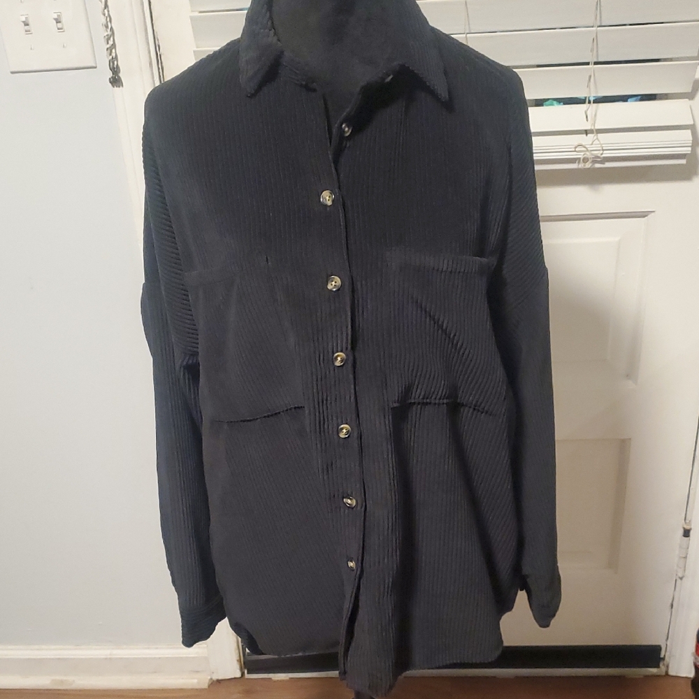 Streetwear Society Black Corduroy Shirt